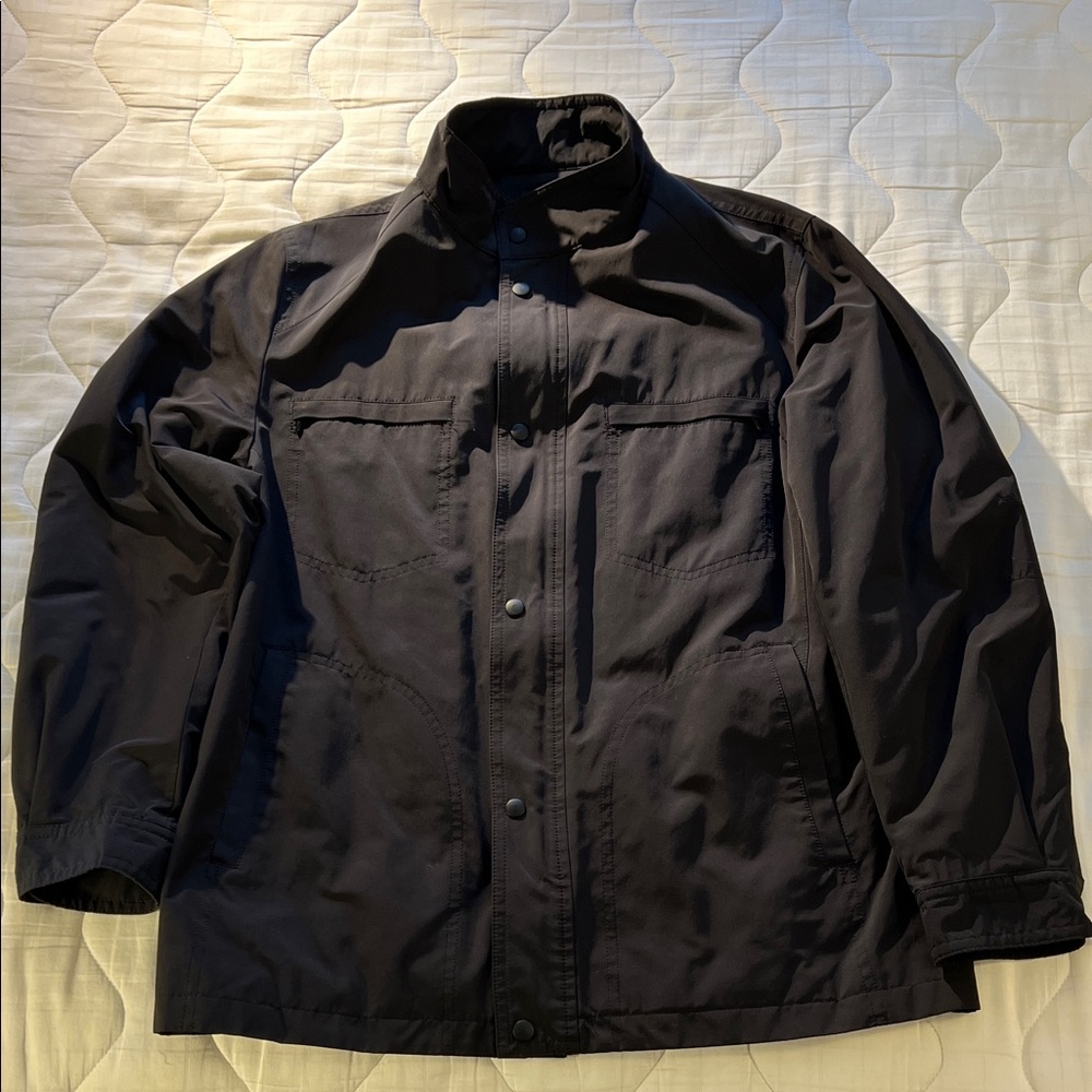 SANYO Men's Classic Insulated Rain jacket — Black — Large